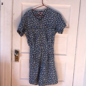 Floral Denim Romper